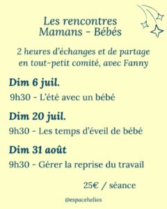 dates des rencontres mamans bébés