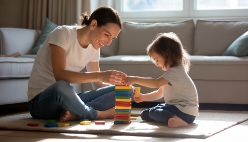 Parent et enfant - accompagnement TDAH proposé par l'Espace Helios